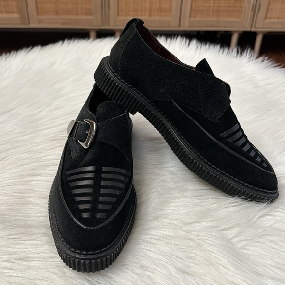 House Of Hounds Cooper Creepers Black Suede Leather 41 - Picture 16 of 16